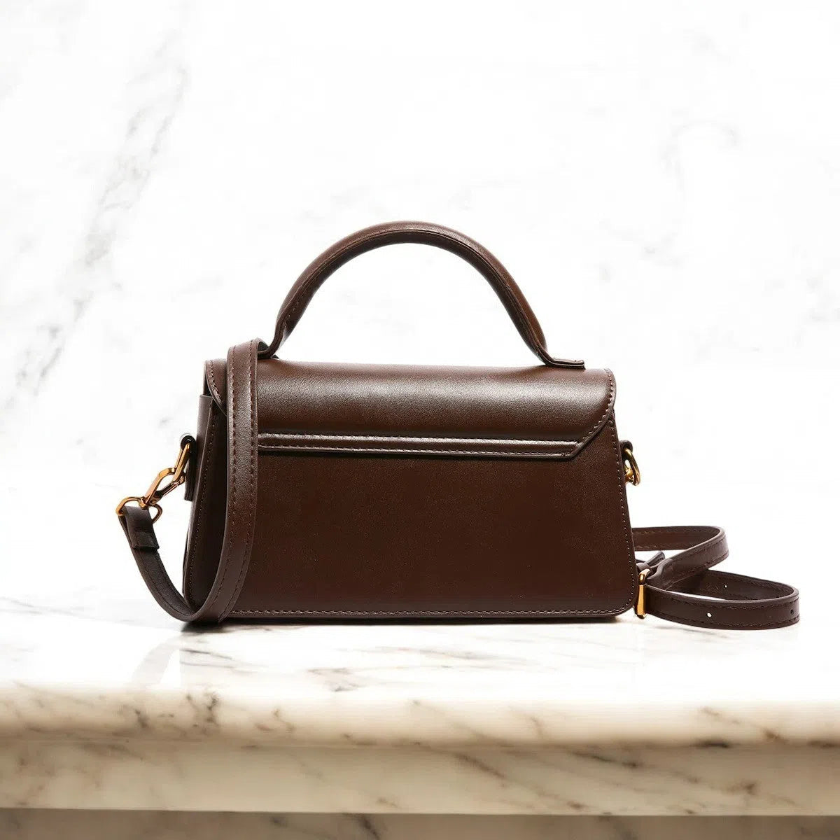 Bolso Bandolera de Cuero PU Negro
