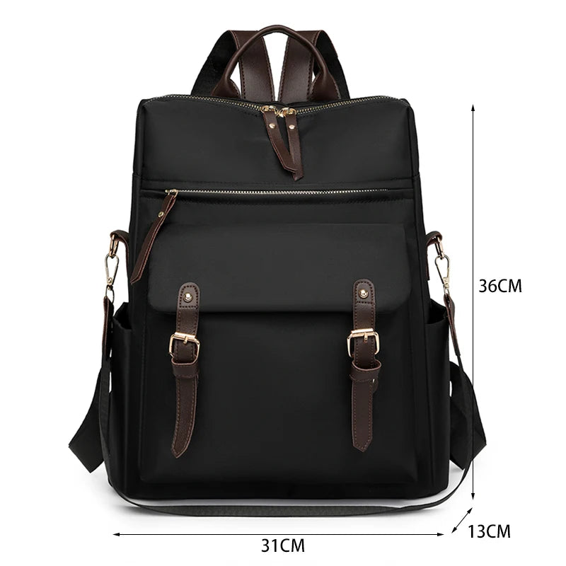 Fashion Rucksack Women Shoulder Bag High Quality Waterproof Nylon Back Pack Purse Large Capacity Backpack for College Students