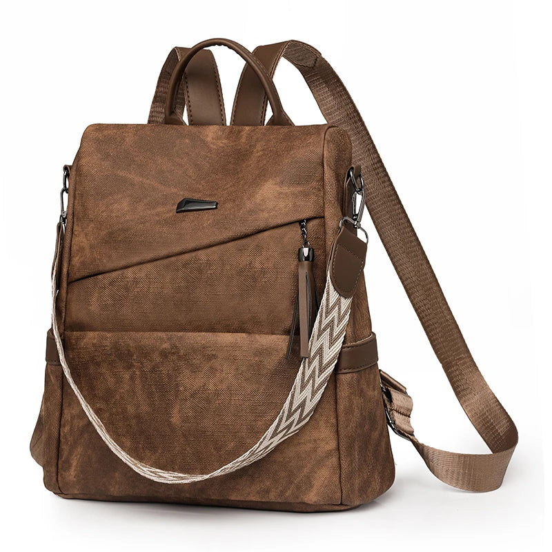 High Quality Pu Leather Backpack Women Ladies Shoulder Bag Designer Fashion Daypack Large Capacity School Bag for Girls