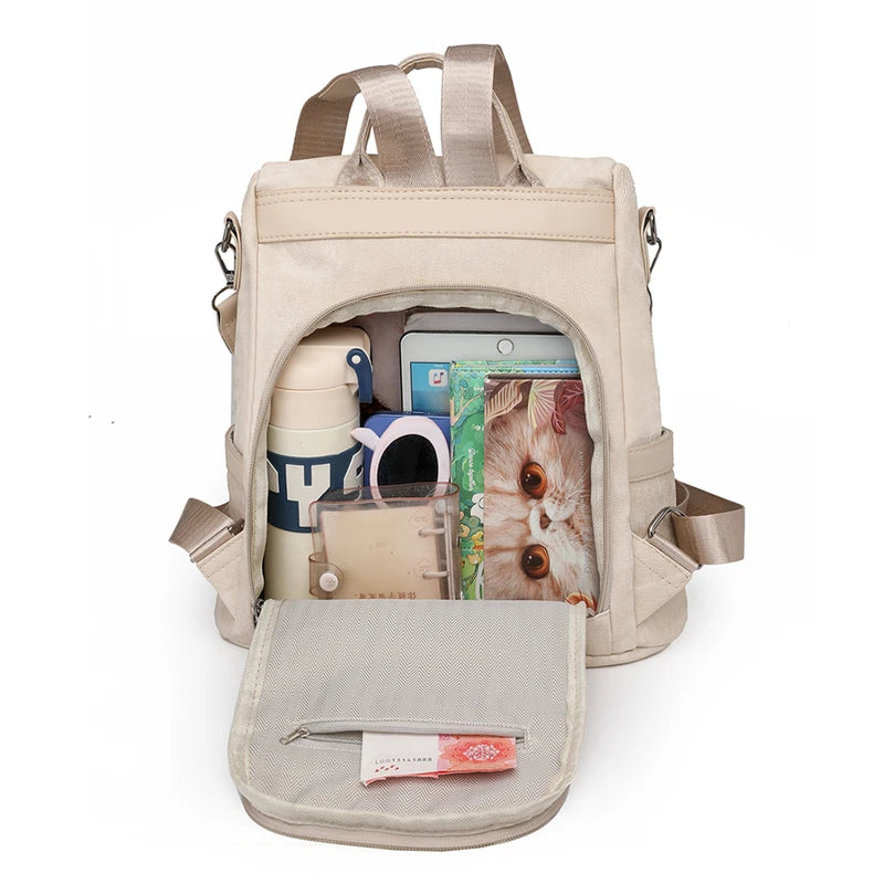 High Quality Pu Leather Backpack Women Ladies Shoulder Bag Designer Fashion Daypack Large Capacity School Bag for Girls