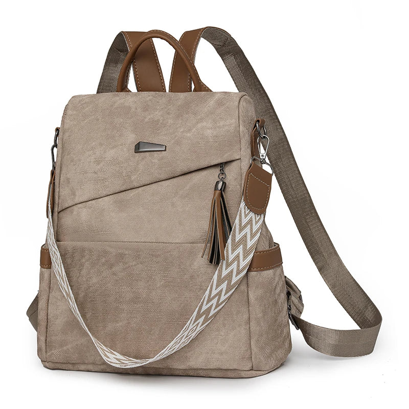 High Quality Pu Leather Backpack Women Ladies Shoulder Bag Designer Fashion Daypack Large Capacity School Bag for Girls