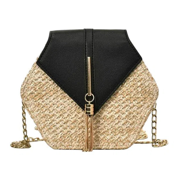 Bolso Rafia en Hexágono