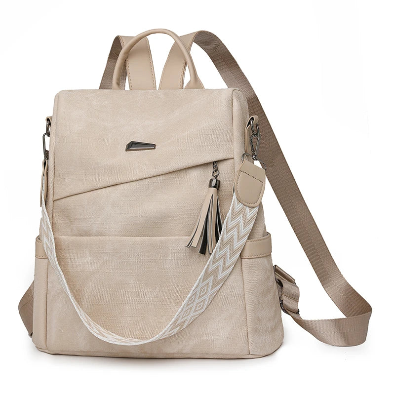 High Quality Pu Leather Backpack Women Ladies Shoulder Bag Designer Fashion Daypack Large Capacity School Bag for Girls